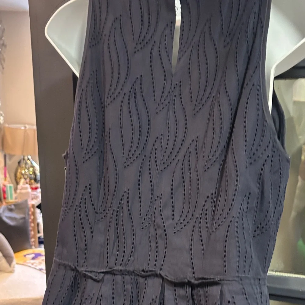 Ann Taylor Navy Sleeveless Midi Dress - Picture 5 of 7